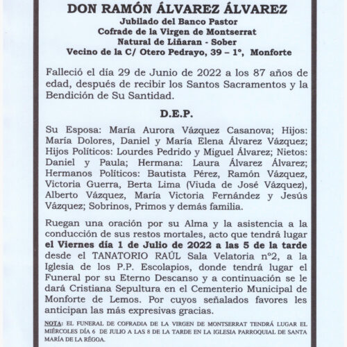 DON RAMON ALVAREZ ALVAREZ