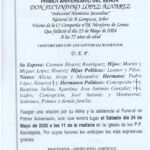 PRIMER ANIVERSARIO DE DON SECUNDINO LOPEZ ALVAREZ