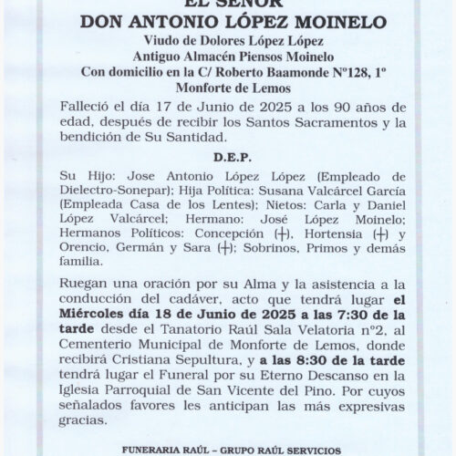 EL SEÑOR DON ANTONIO LOPEZ MOINELO