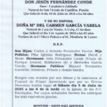 PRIMER ANIVERSARIO DE DON JESUS FDEZ CONDE Y Mª CARMEN GARCIA VARELA
