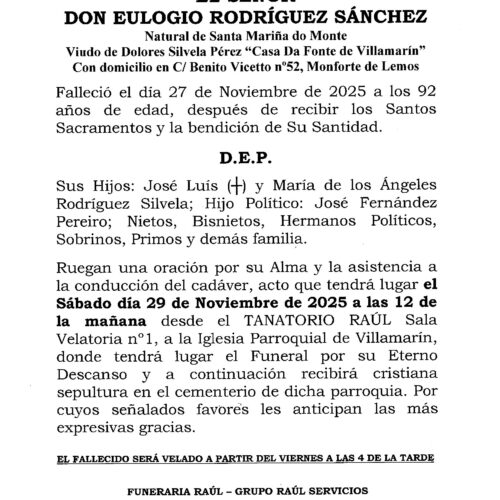 EL SEÑOR DON EULOGIO RODRIGUEZ SANCHEZ