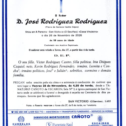 EL SEÑOR DON JOSE RODRIGUEZ RODRIGUEZ