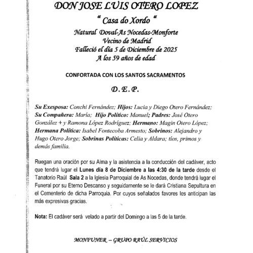 EL SEÑOR DON JOSE LUIS OTERO LOPEZ