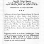 PRIMER ANIVERSARIO DE DOÑA PURIFICACION ARIAS VAZQUEZ