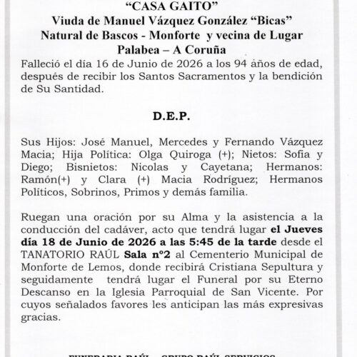 LA SEÑORA DOÑA ASUNCION MACIA RODRIGUEZ