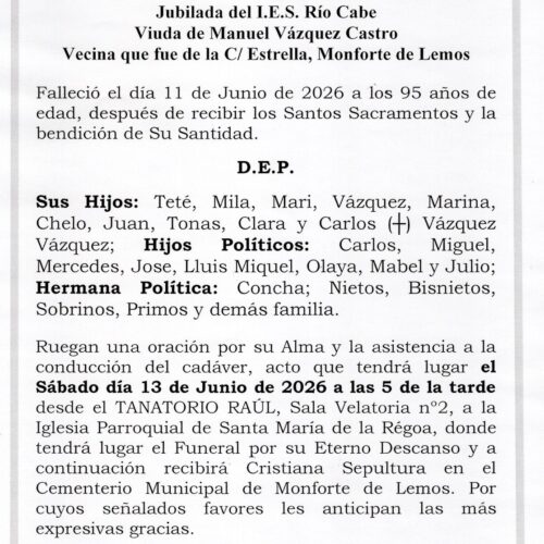 LA SEÑORA DOÑA MANUELA VÁZQUEZ PALLARES