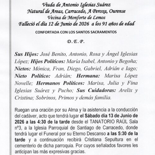 LA SEÑORA DOÑA Mª ROSA LÓPEZ NOVELLE