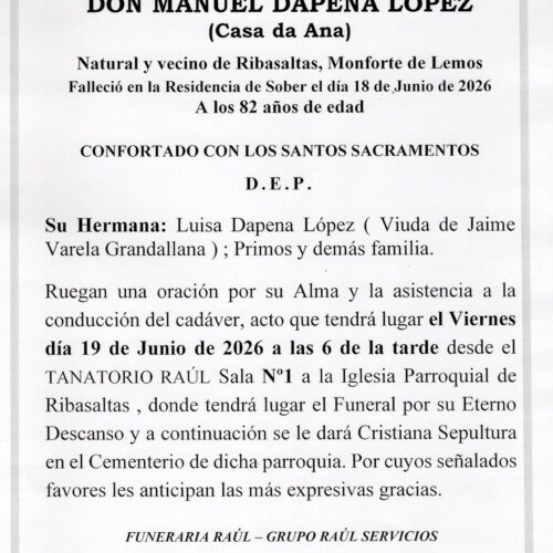 EL SEÑOR DON MANUEL DAPENA LOPEZ