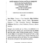 LA SEÑORA DOÑA MARIA ELENA GONZALEZ PARENTE