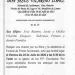 PRIMER ANIVERSARIO DE DON JESÚS VILARIÑO LÓPEZ