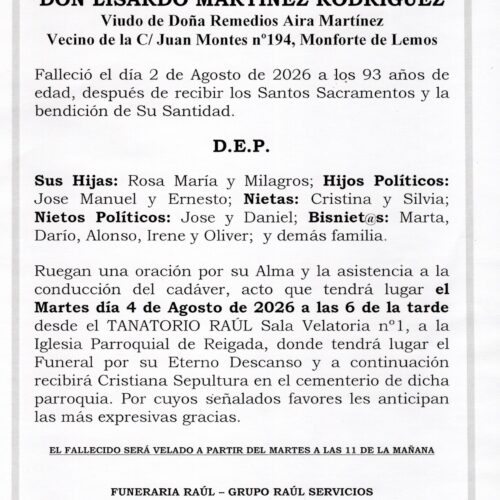 EL SEÑOR DON LISARDO MARTÍNEZ RODRÍGUEZ